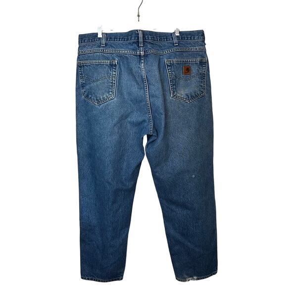 Carhartt Relaxed Fit Jeans Mens Size 42x30 Utility Work Outdoors Rugged Heavy - Picture 3 of 10
